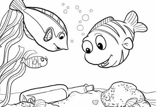 Fische - Ausmalbild Vorschau