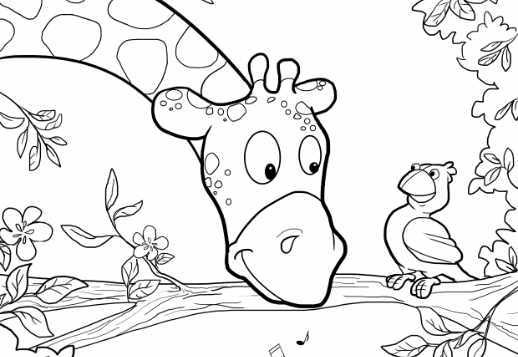 Giraffe - Ausmalbild Vorschau