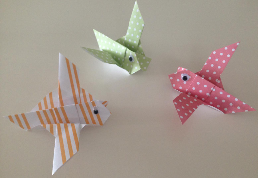 Falte bunte Vögel Vorschau